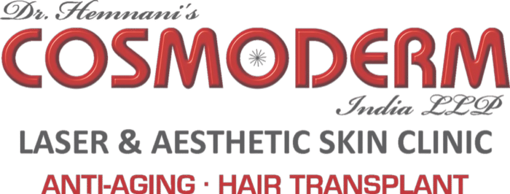 Cosmoderm India LLP logo with tagline.