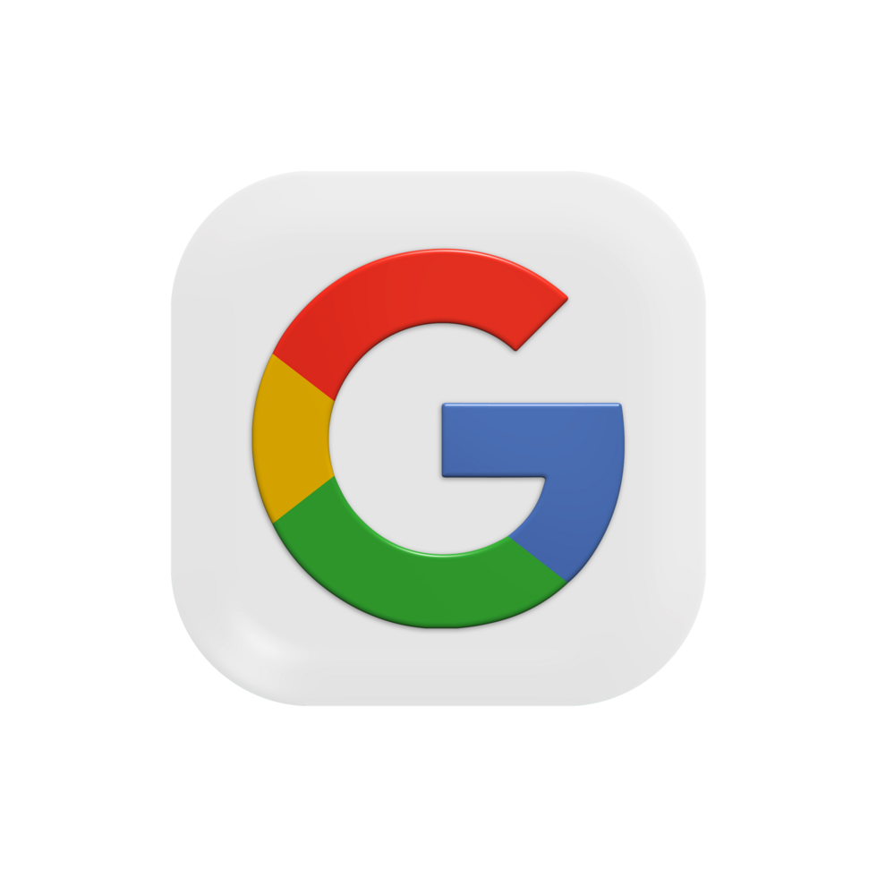 Google logo with a colorful "G" letter in red, blue, yellow, and green on a white rounded square background.