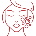 Facial acne treatment icon