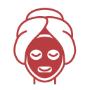 Facial spa treatment icon