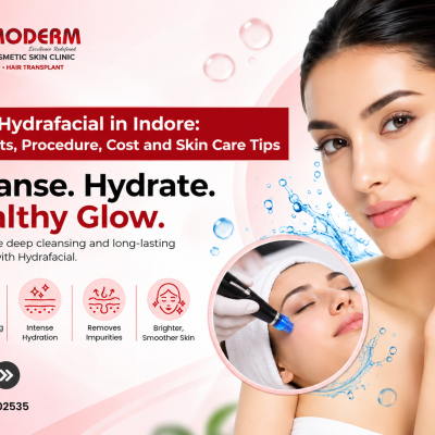 Best Hydrafacial in Indore for deep cleansing, hydration, and glowing skin at Cosmoderm